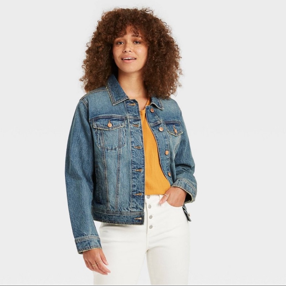 Women’s Denim Jacket - Universal Thread Medium Tint Denim Large